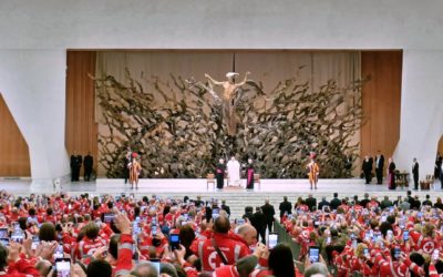Papa Francesco accoglie i volontari della Croce Rossa Italiana